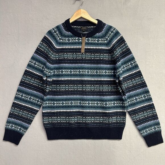 J.Crew Fair Isle Lambswool Crewneck Sweater Men’s Size Medium NEW NWT